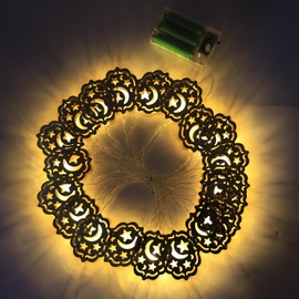 Fiohiros 3 Meters 20 LEDs Ramadan lig-hts, Ramadan lig-hts Decorations, Ramadan String lig-hts, Ramadan lig-hts Tree (Star+Moon) (Moon & Star)