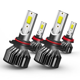 SPBRTBUB led headlight bulbs, compatible with Ford EXPEDITION (2015-2020) 9005 & H11 High/Low Beam LED Headlight Bulbs, Pack of 4