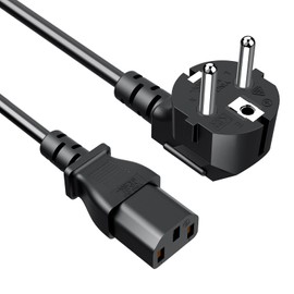 1.5 m IEC Cable PC Power Cable Power Cable for Computer Monitor Screen LG Vizio TV Epson Printer Projector ION Pathfinder Guitar Amp Speaker IEC C13 Socket IEC C13 Socket IEC Socket Black