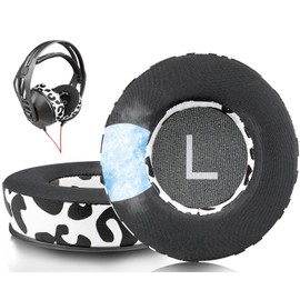 SOULWIT Cooling Gel Replacement Ear Pads Plantronics (Poly) Rig 400 (400Pro HC, 400HS, 400HX, 400HA), Ear Pads for Rig 500 (500E, 500HD, 500HX) / Rig 505 (505HS) / Rig515 (515HD) Headphones