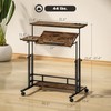 HOMCOM Height Adjustable Standing Desk with Power Outlets, Stand Up