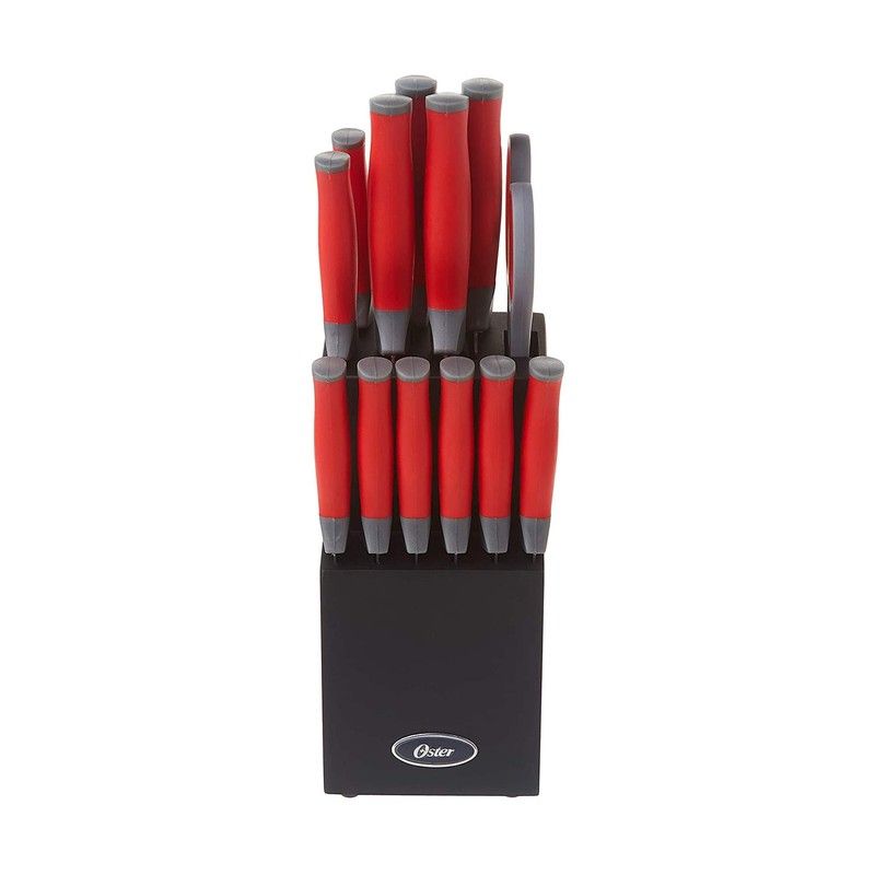 Oster Lindbergh 14 Piece Cutlery Set, Red