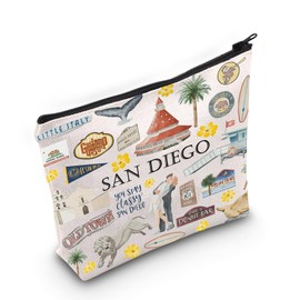 San Diego Cosmetic Makeup Bag San Diego Travel Gift San Diego Vacation Gift for Her Moving to San Diego Gift (San Diego)