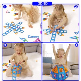Condis Magnetische Bausteine 42 Teile Magnetspielzeug Magnetbausteine Magnet Spielzeug Magnetspiele für Kinder Kinderspielzeug Puzzle Geschenk ab 3 4 5 6 7 Jahre Junge Mädchen