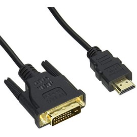 Conversion Master DVI-D (24+1 Pin) to HDMI (A) Converter Connection Cable [ Male to Male ] [ 1.8 m ] Extra Fine / Gold Plated Terminal DVHD-18GS