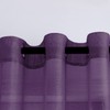 DONREN 2 Panels Royal Purple Sheer Curtains 72 Inches Long