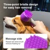 Pet Dog Bath Brush, 2 in 1 Silicone Brush Bathing