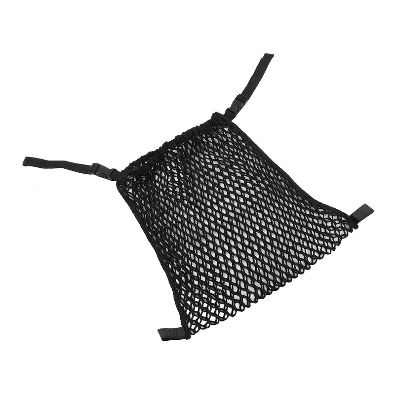 Stroller Mesh Bag Top Button Large Capacity Strap Adjustable Strong