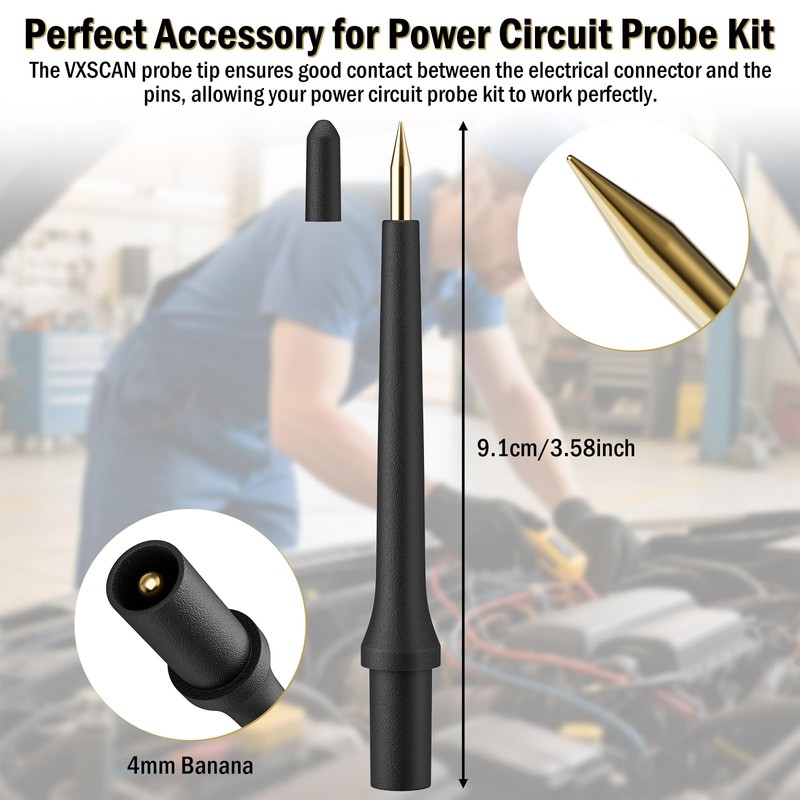 2PCS Probe Tip 4Mm Banana Jack 3 Probe Accessories for