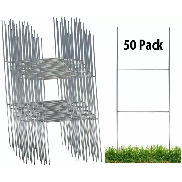 Unbranded Sturdy Metal H Frame Wire Step Stakes for Yard