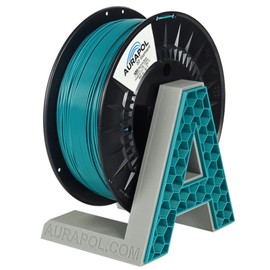 AURAPOL Filament 1.75 PLA with +/- 0.02 mm Accuracy (1 kg, Machine Blue) - Biodegradable 3D Printer Filament Made of PLA - Printing Materials Compatible with Most Printers