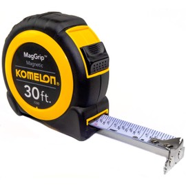 Komelon 7330; 30' x 1" Magnetic Neo MagGrip Tape Measure, Yellow/Black, 30-Feet