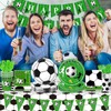 172 Pcs Soccer Party Plates Tableware Set Serves 24 Soccer