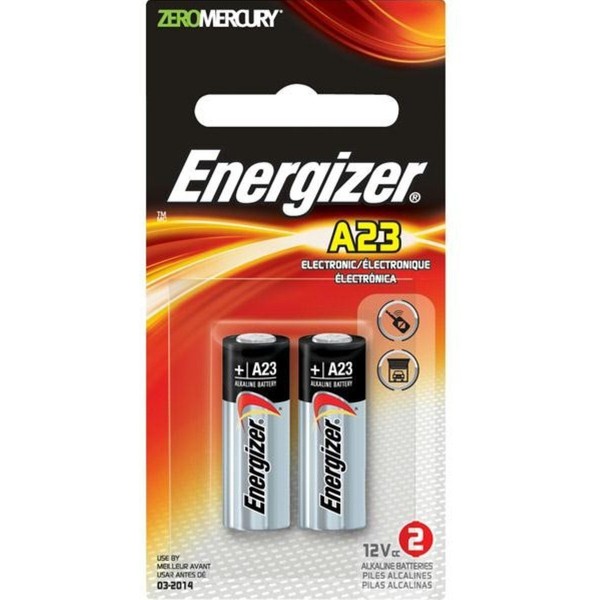 Energizer Zero Mercury Alkaline Batteries A23 2 ea (Pack of