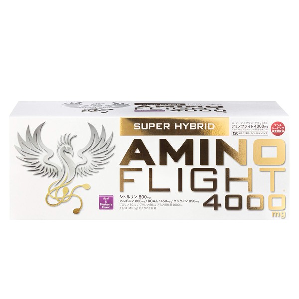 Aminoflite 4,000 mg, 0.2 oz (5 g) x 120 Packs, Acai & Blueberry Flavor, Granule Type