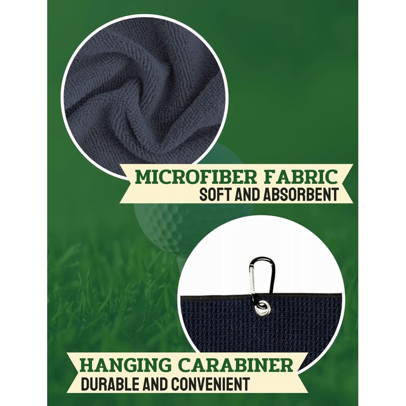 CybGene Golf Towels Gift, Monogrammed Golf Towels for Golf Bags