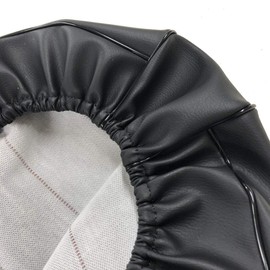 Honda Dio (AF18 / AF25) Black Special Design Seat Cover, Strong Rubber Type, Made in Japan (Thick Fabric) [Fabric Color: Black/Piping: Front and Back, Black] CHRIS-HCR1004-C10