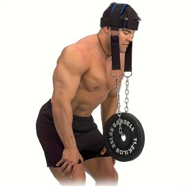 Unbranded Weightlifting Neck Training Band with Chain for Strength Exercises