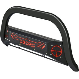 oEdRo Paintable Bull Bar Fits 07-18 Chevy Silverado & GMC Sierra 1500 & 07-20 Tahoe Suburban, Truck Brush Guard, Front Bumper Push Bar w/Grille Skid Plate Light Mount