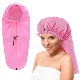 Elebox Gorro Ducha Extragrande Trenzas Cabello Rizado Rastas Gorros Largos Impermeables Reutilizables Mujeres Baño Natación Cocina Limpieza Spa