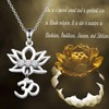 bobauna Yoga Lotus Flower Aum Om Ohm Sanskrit Symbol Pendant