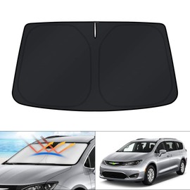 KUST Windshield Sun Shade for Chrysler Pacifica Minivan Accessories 2017-2025 Window Sunshade Sun Visor Protector Foldable Blocks UV Rays Keep Your Car Cooler