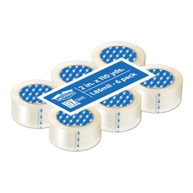 The Boxery 2" x 110 Yards Clear Packing Tape – 6 Roll Carton – Warehouse Grade Adhesive for Shipping, Moving & Packaging – Standard Strength 1.85 Mil Box Sealing Tape