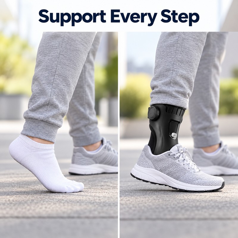 Airbag AFO Foot Drop Brace – Adjustable Ankle Support with