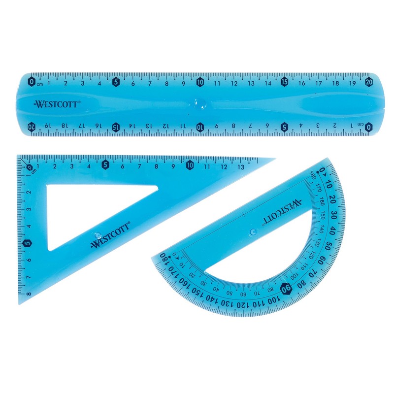 Westcott 10301 00 Flexible Ruler Set – Plastic – Assorted