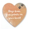 Dogs Leave Pawprints Heart-shaped Novelty Coaster - Unique Gift for