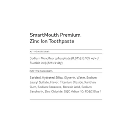 SmartMouth Premium Zinc Ion Toothpaste, Cavity, Enamel, and Plaque Help, Mild Mint, 3.4 oz, 3 Pack
