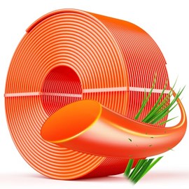 Custry 0.080"-328FT String Trimmer Line Nylon Replacement Line for Garden String Trimmer Edger Replacement Spool (Orange)