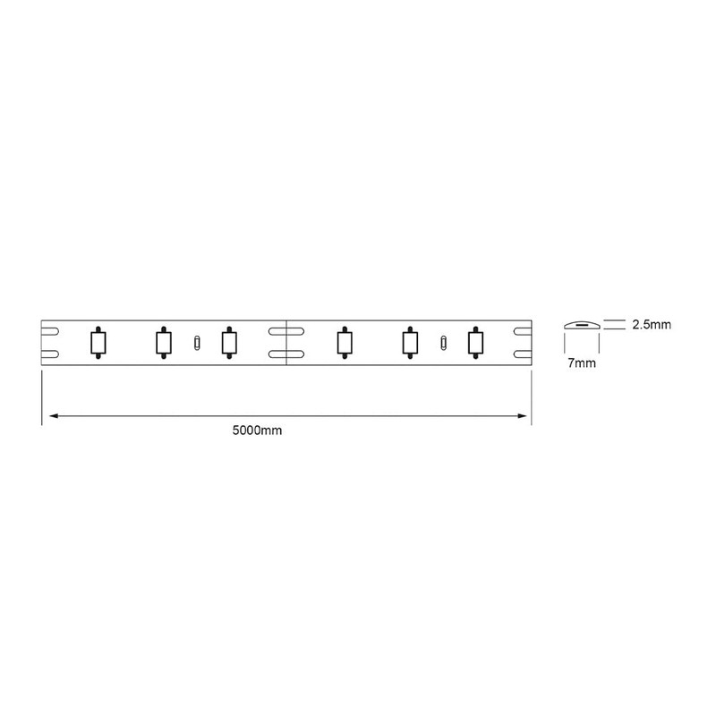 Tecnolite Tira LED Luz Suave Cálida 5 Metros 12W -