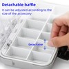 Waterproof Fishing Tackle Box, Waterprays, Organizer with Removable Dividers (Black)