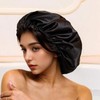 Waterproof Fabric Shower Hair Cap for Sauna, Spa, & Makeup - Dot Pattern 02. Brown