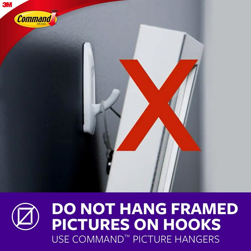 Command AD85SL-6NA Repositionable Silver Circle Hooks Hardware, 6