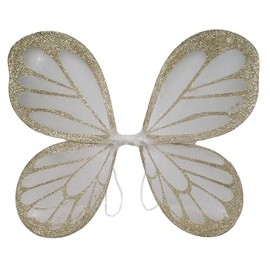 Topkids Accessories Wings Fairy Butterfly Pixie Tinkerbell Fancy Dress Outfit Girls Dressing Up Costume Baby Toddler Kids Childs Small Tiny Mini Toy Angel Fairywings (Gold)