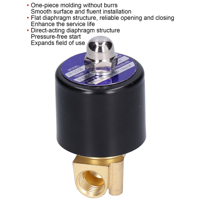 Electric Solenoid Valve Small Normally Closed for Water Air Diesel