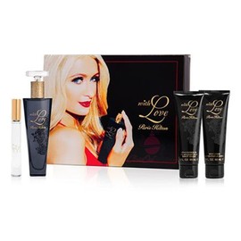 Paris Hilton With Love by PARIS HILTON 4 PC Gift Set for Women-3.4 oz EDP Spray + More