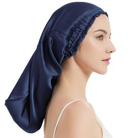 Moxiep Nightcap for Long Hair, Tubular Hair Cap, For Sleeping [Protects Hair from Dryness, 6A Class, Beautiful, Prevents Sleeping Hair, Moisturizing, Shiny] Sleeping Cap, Hair Care, Rubber Type,