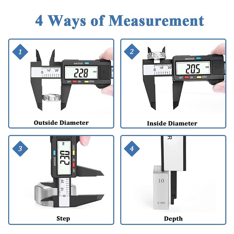 Mesee Digital Caliper, 150mm/ 6 Inch Accuracy LCD Digital Vernier