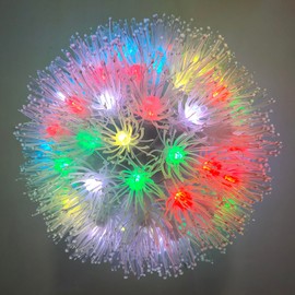 Christmas Lights Ball 7" Outdoor Hanging Sphere Lights 100 LED Orb Light RGB Starlight Sphere Lights for Tree Porch Bedroom Hanging Christmas Decorations