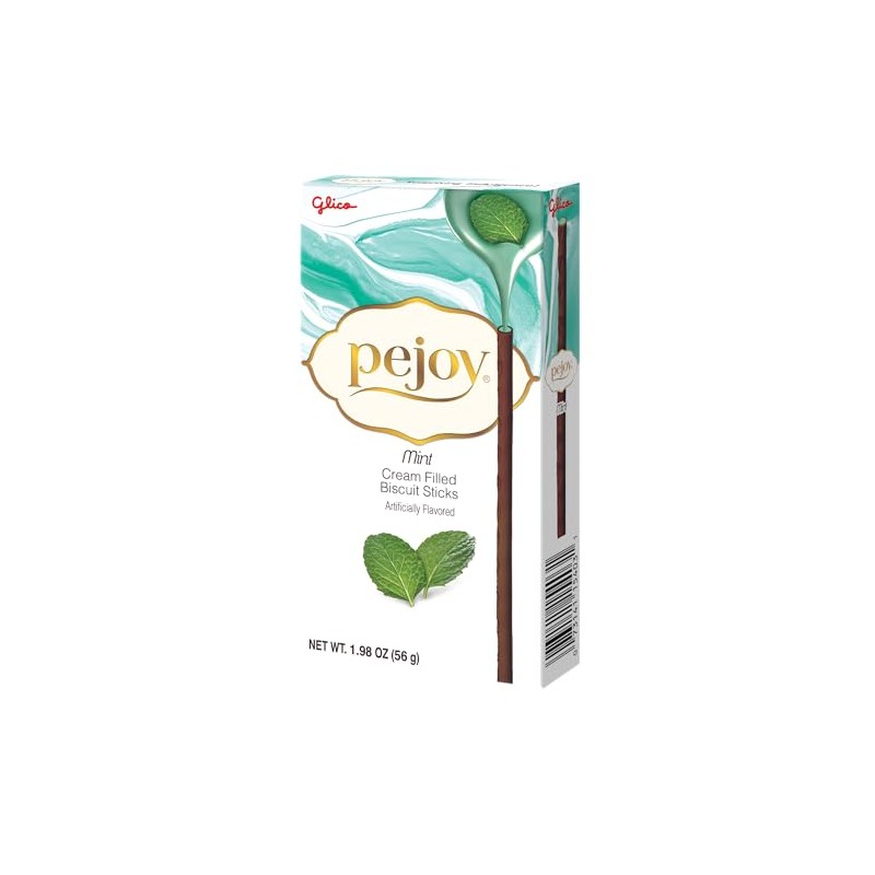Glico Pejoy Mint Cream Filled Cocoa Biscuit Sticks, 1.98 oz