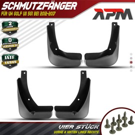 Frankberg 4x Splash Guards Mud Flaps Compatible with Golf VII 5G1 BE1 1.2L-2.0L 2012-2017 MGVW301F