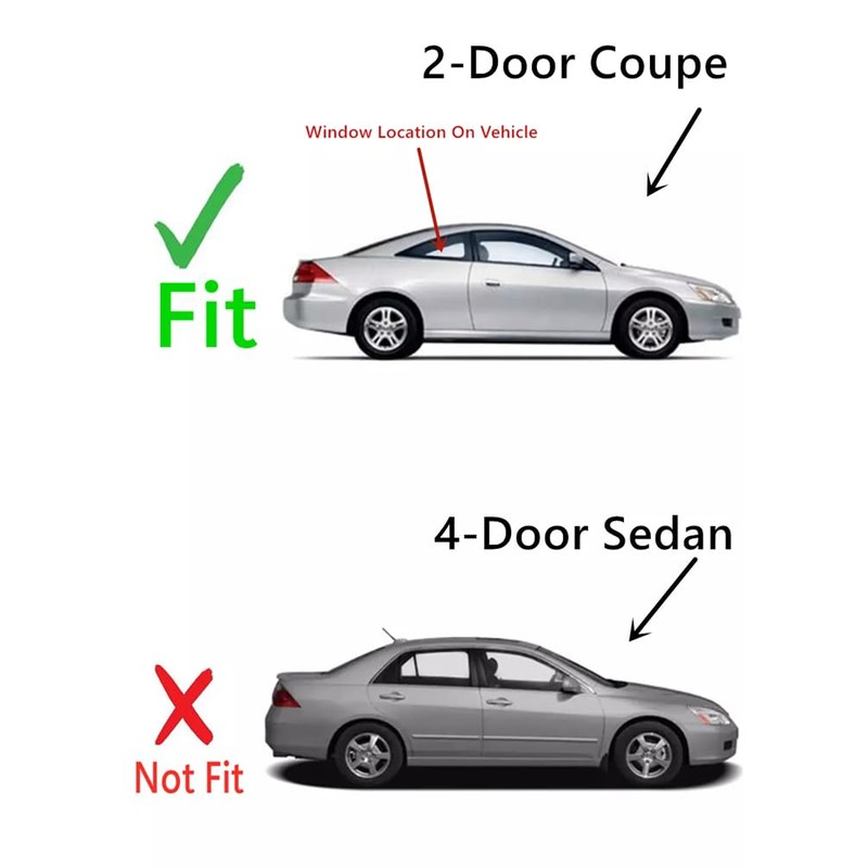 Passenger Right Side Quarter Window Quarter Glass Compatible with Honda