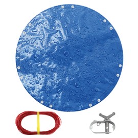 TARPAL 14ft Round tarp Waterproof 8mil Poly Circle Tarps with Accessories