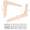 MS Beschläge Wooden Console Single or Pair Shelf Brackets Beech