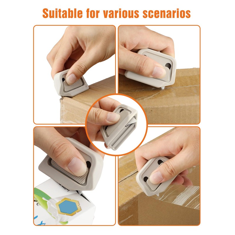 2 PACK Magnetic Box Cutter, Retractable Utility Knife with Ceramic