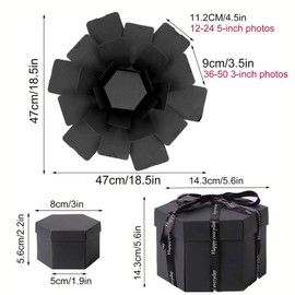 DIY Gift Box, Surprise Box, Explosion Box Birthday, Surprise Box, DIY Gift Scrapbook and Photo, Explosion Box Wedding, Explosion Box Craft Set, Birthday, Anniversary, Wedding Gift