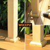 Wocepu 12 pcs 4"x4" (Actual: 3.5"x3.5") Aluminum Deck Post Base